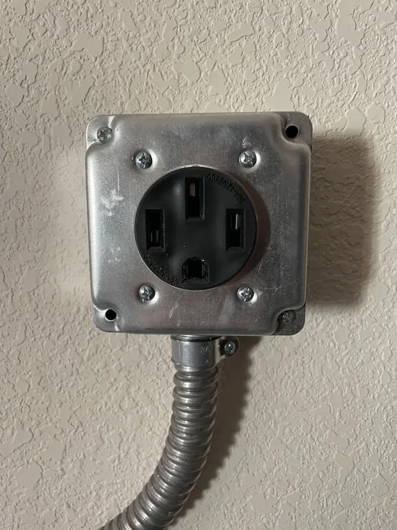 NEMA 14-50 outlet installed for Electrical Panel Upgrade in La Feria